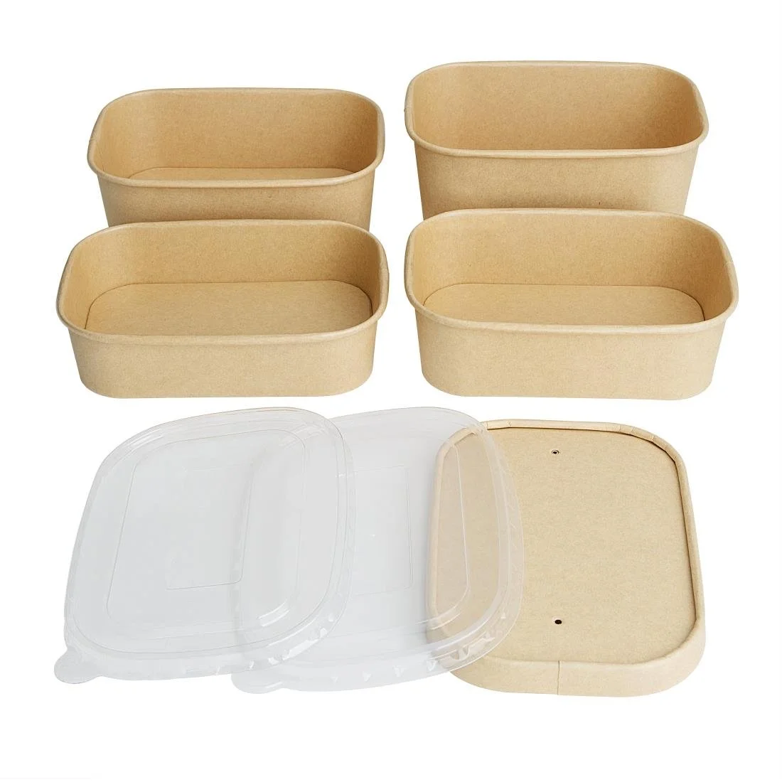 Fiesta Recyclable Paper Lids for Rectangular Containers (300 Pack) - Image 6