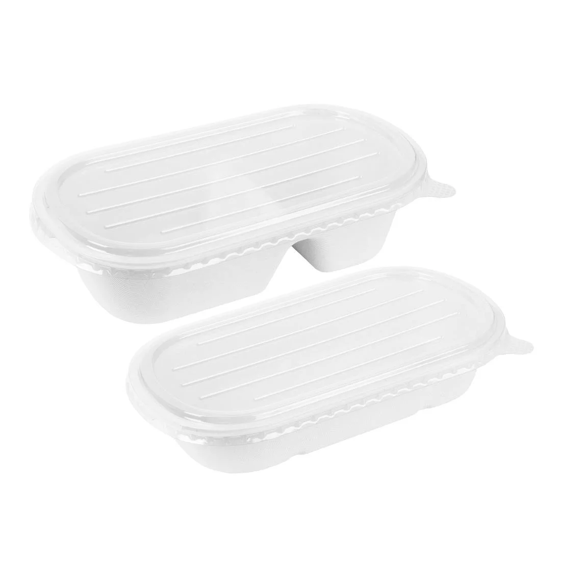 Fiesta Compostable Bagasse Oval Containers 850ml (100 Pack) - Image 4