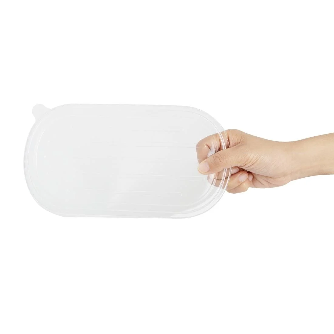 Fiesta Recyclable PET Lids for Bagasse Oval Containers (100 Pack) - Image 4