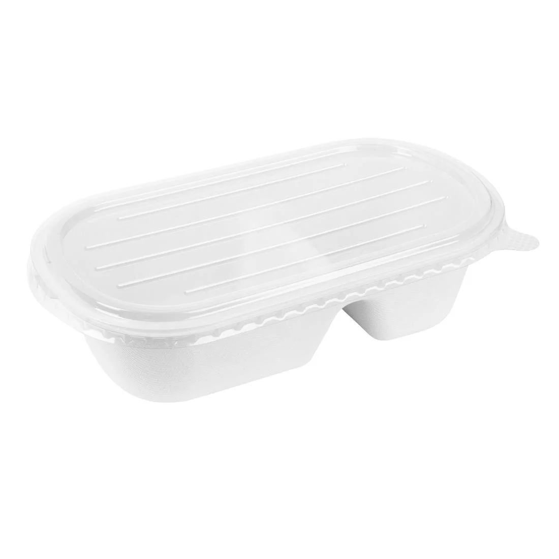 Fiesta Recyclable PET Lids for Bagasse Oval Containers (100 Pack) - Image 5