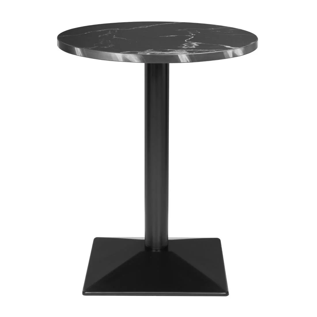 Bolero Complete Table Round Black Stone Effect 600mm - Image 1