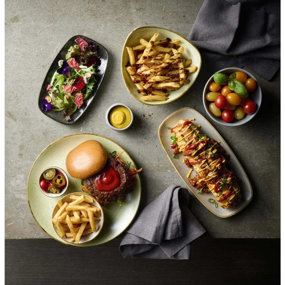 Churchill Stonecast Raw Green Lotus Bowls 229mm (12 Pack) - Image 2