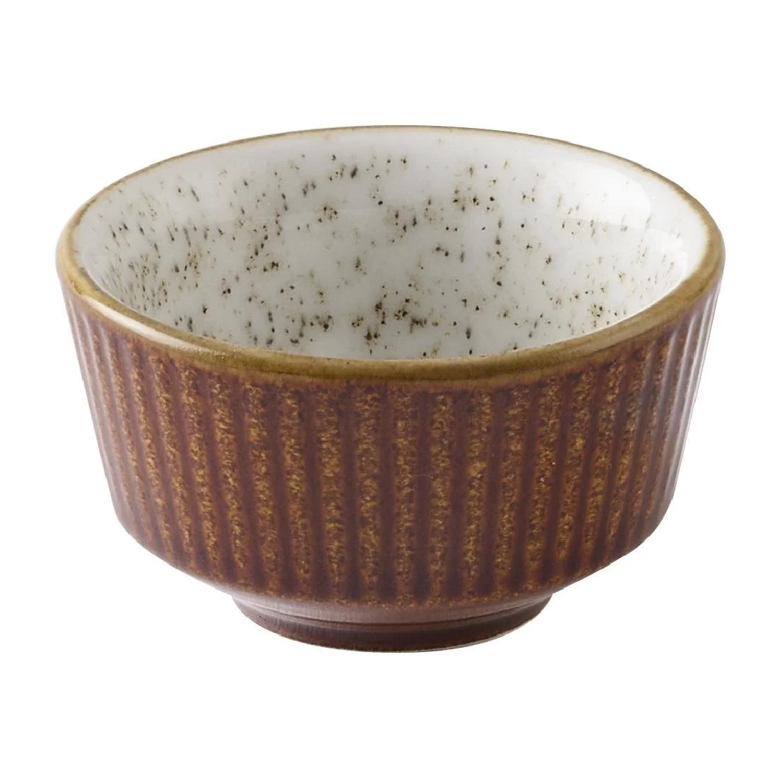 Churchill Nourish Cinnamon Brown Barley White Kochi Dip Pots 60ml (12 Pack) - Image 1