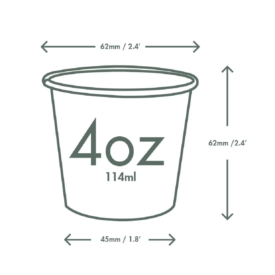 Vegware Green Tree White Hot Cups 4oz 62-Series (1000 Pack) - Image 5