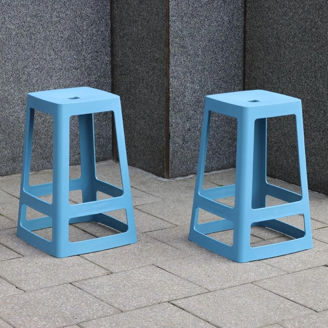 Origin Base Mid Stool Pastel Blue 430x430x560mm (2 Pack) - Image 3