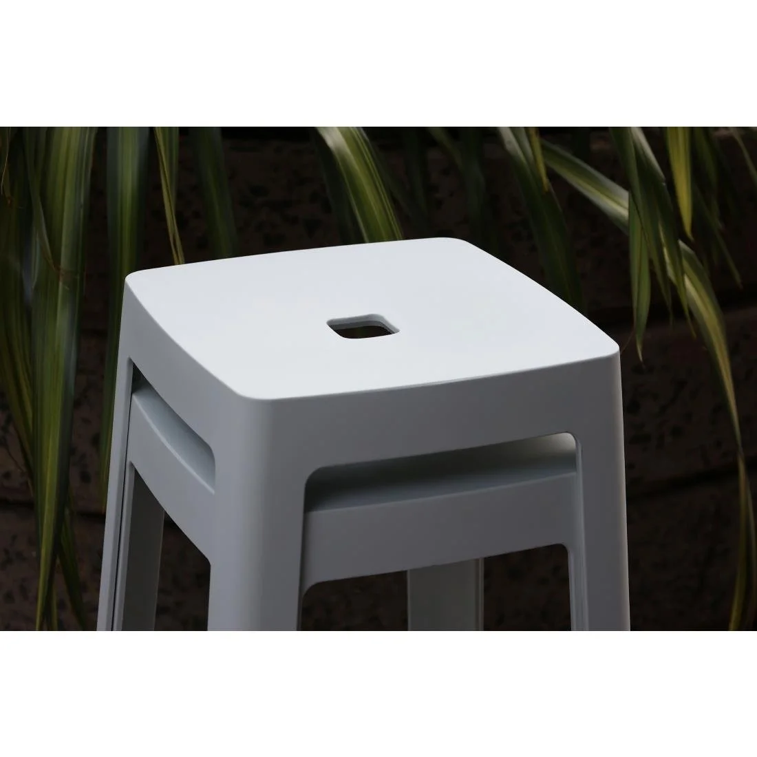 Origin Base High Stool Light Grey 450x450x750mm (2 Pack) - Image 6