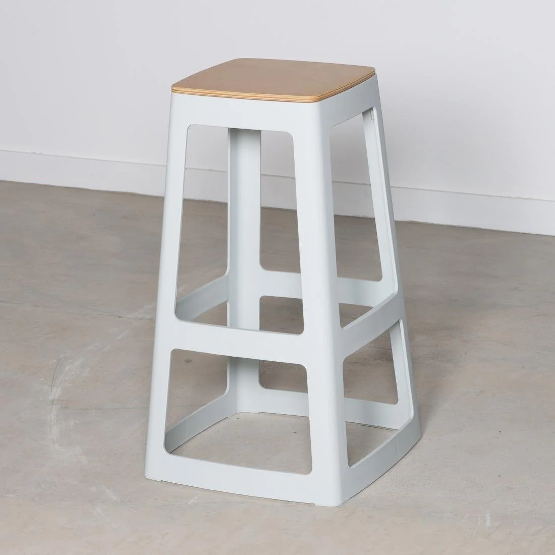 Origin Base High Stool Light Grey 450x450x750mm (2 Pack) - Image 8