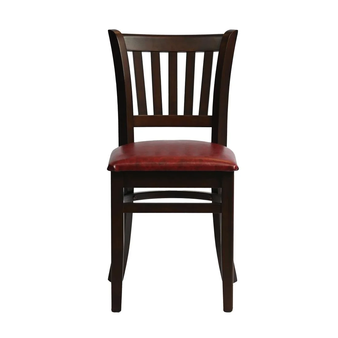 Manhattan Dining Chairs in Dark Walnut with Bison Bordeaux Seat (2 Pack) - Image 1
