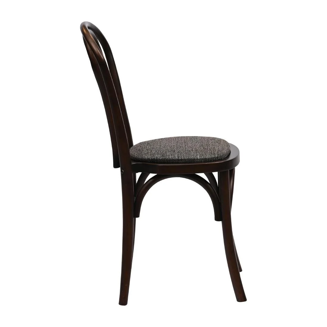 Hoop Back Dining Chairs in Dark Walnut with Shetland Smoke Seat (2 Pack) - Image 4