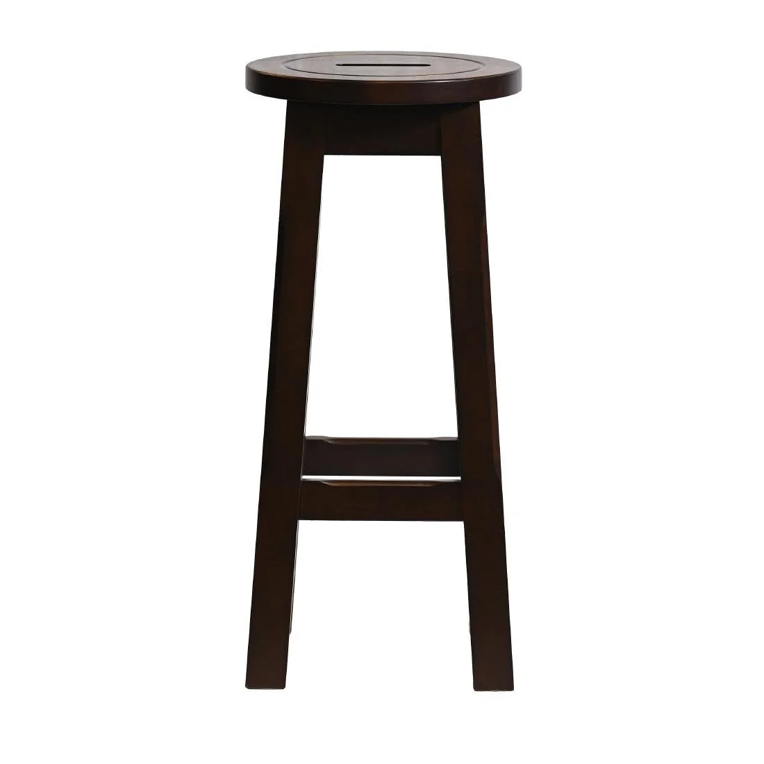 Wooden Top High Stool in Dark Walnut (2 Pack) - Image 2