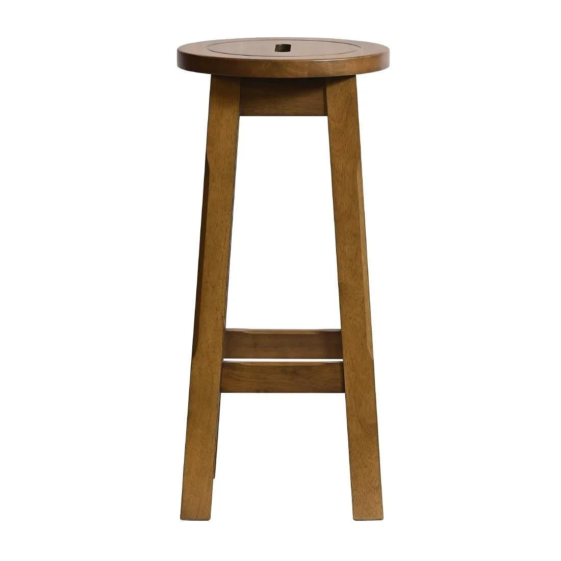 Wooden Top High Stool in Weathered Oak (2 Pack) - Image 2