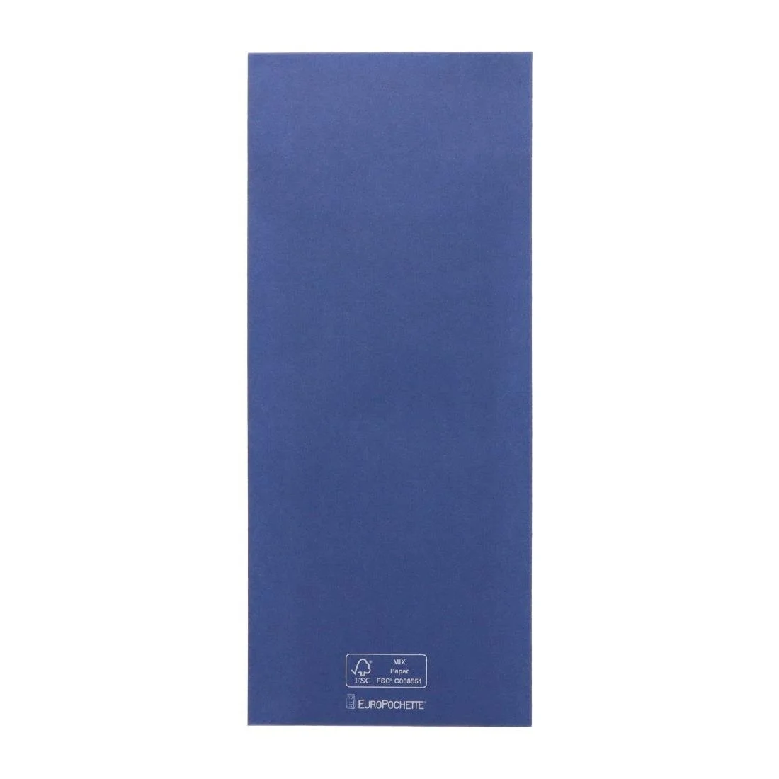 Europochette Classic Size Marine Blue Cutlery Pouch with Kraft 2ply Napkin (500 Pack) - Image 3