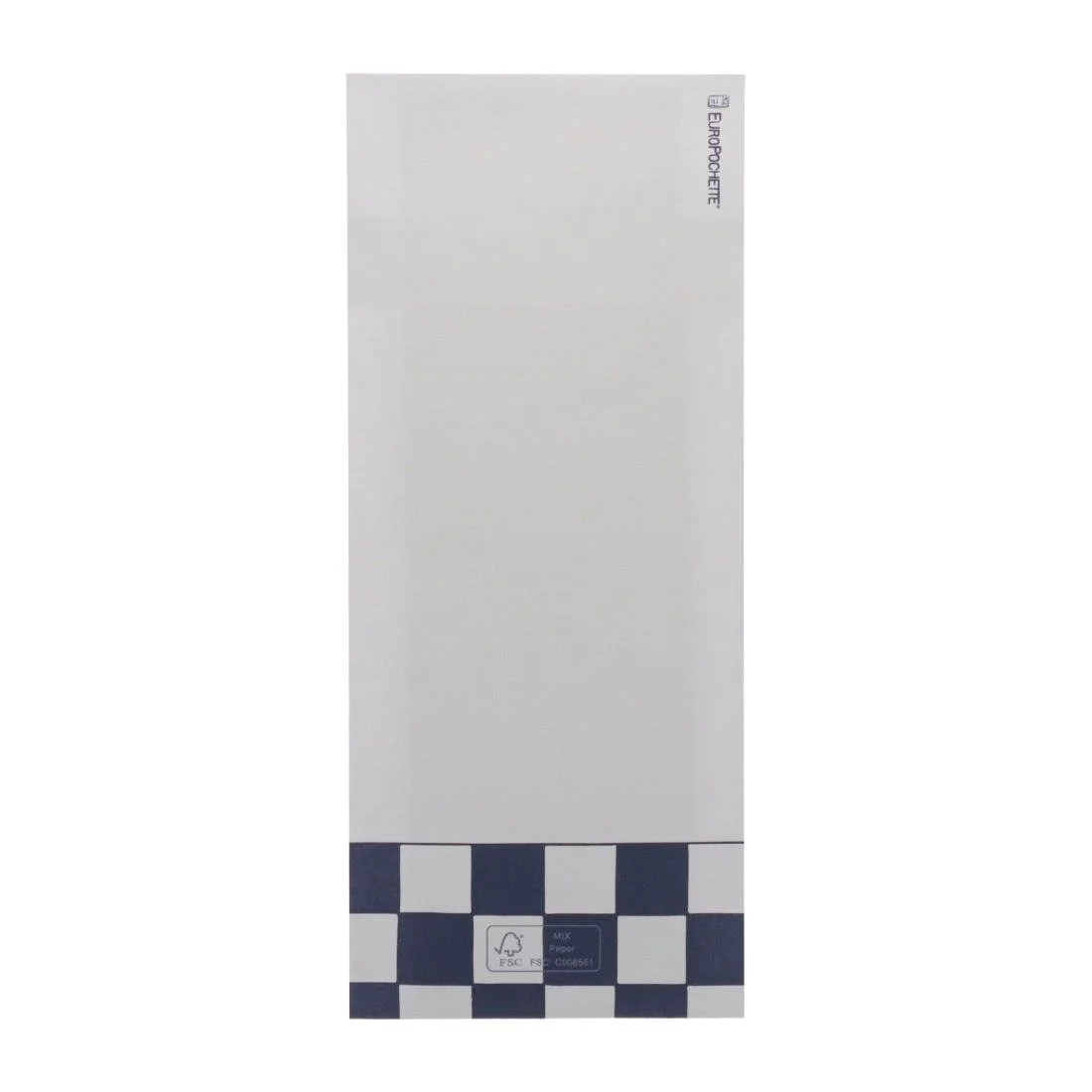 Europochette Classic Size Wine & Dine Cutlery Pouch with Blue 2ply Napkin (500 Pack) - Image 3