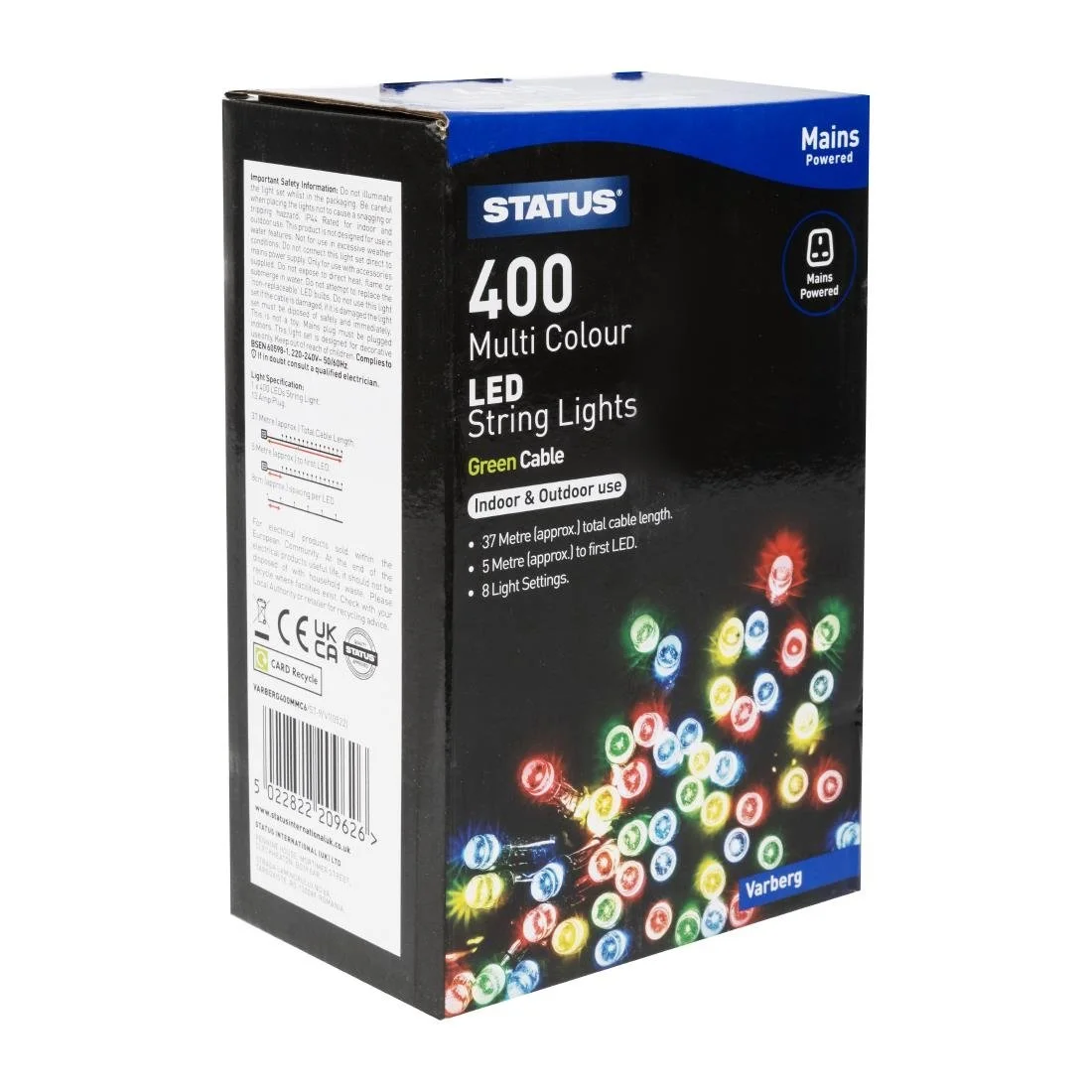 Status Varberg 400 Multi Coloured LED Indoor/Outdoor String Lights - Image 3