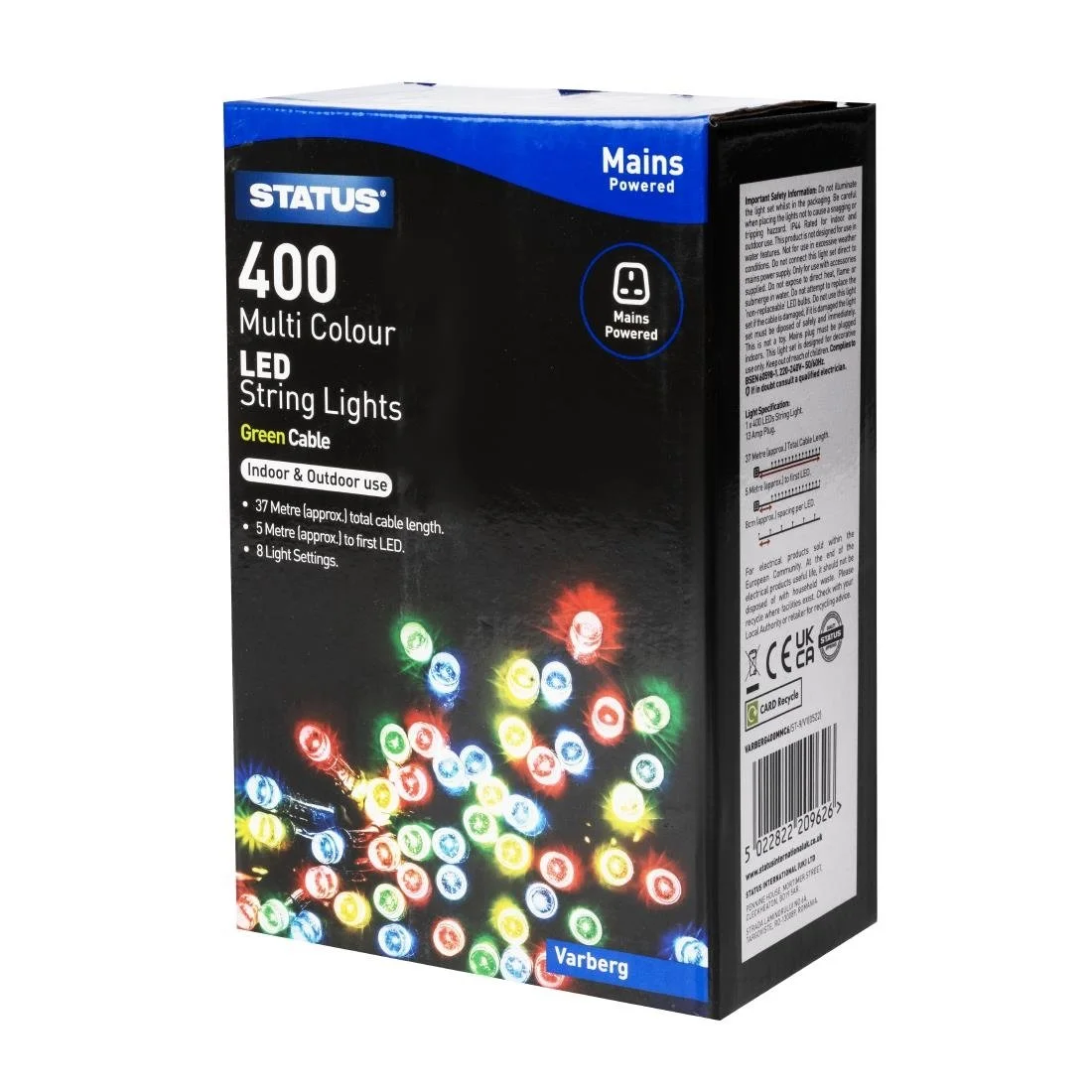 Status Varberg 400 Multi Coloured LED Indoor/Outdoor String Lights - Image 4