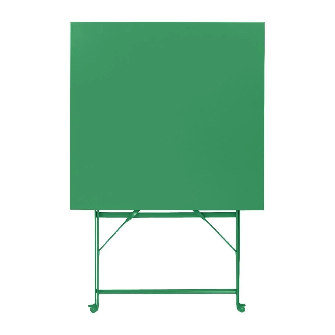 Bolero Perth Forest Green Pavement Style Steel Table Square 600mm - Image 4