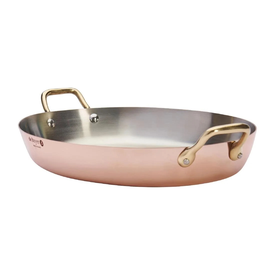 De Buyer Inocuivre Oval Dish with Brass Handles 36cm - Image 6