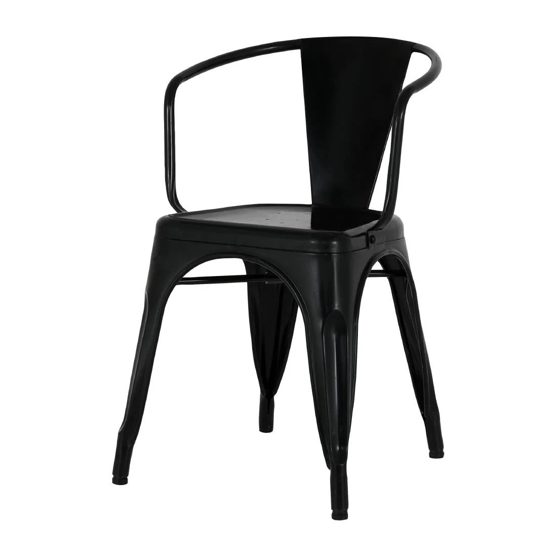 Bolero Bistro Curve Armchairs Black (4 Pack) - Image 4