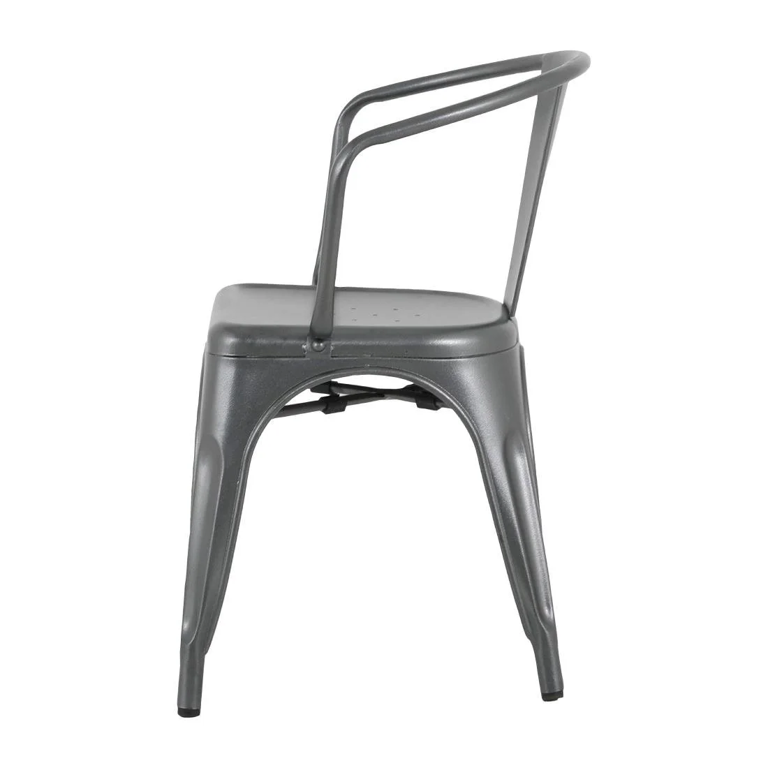 Bolero Bistro Curve Armchairs Gunmetal (4 Pack) - Image 3