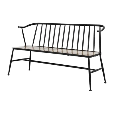 Bolero Alma Curved Back Slatted Bench - Image 1