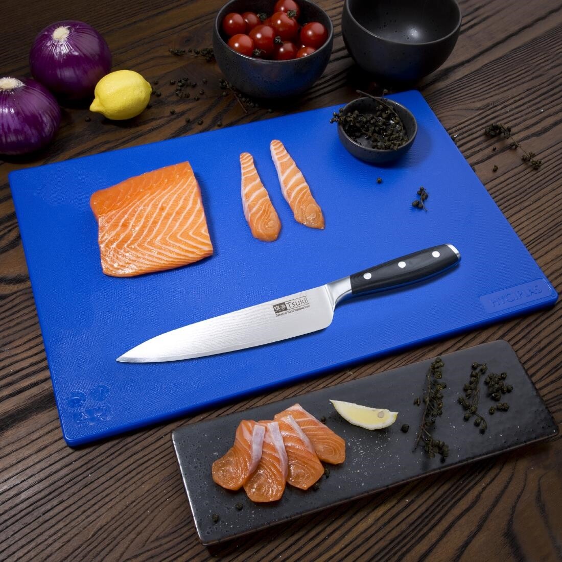 Hygiplas Standard Low Density Blue Chopping Board