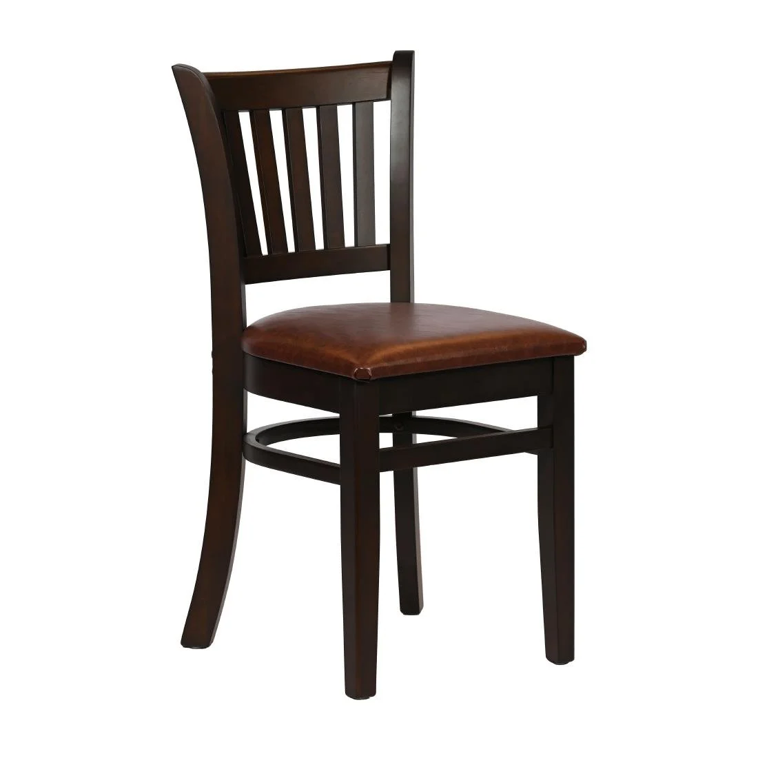 Turin Dining Table with 4 Manhattan Chairs in Dark Walnut with Bison Espresso - Image 1