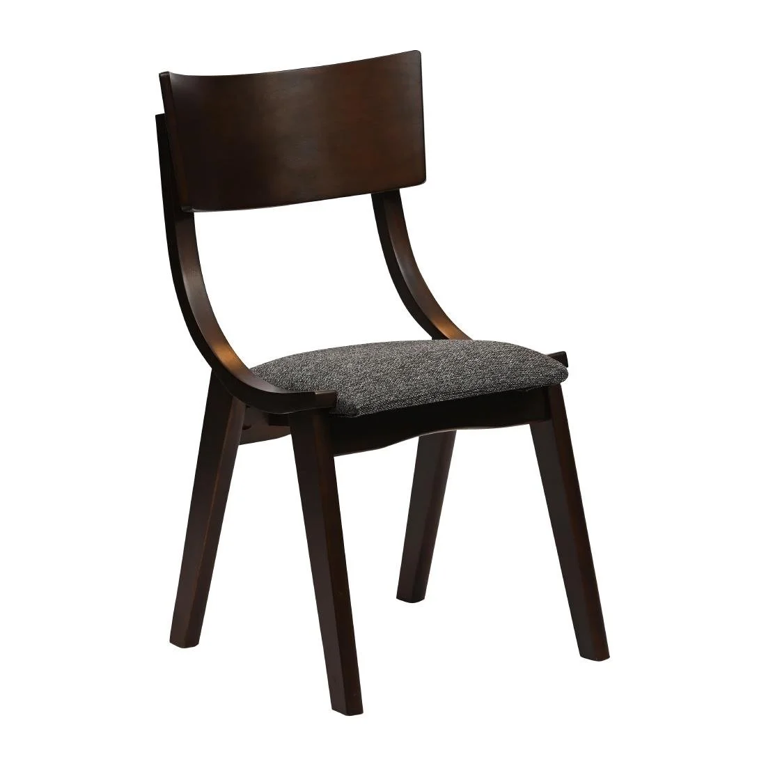Chelsea Dining Chairs in Dark Walnut with Shetland Smoke Seats (6 Pack) - Image 1
