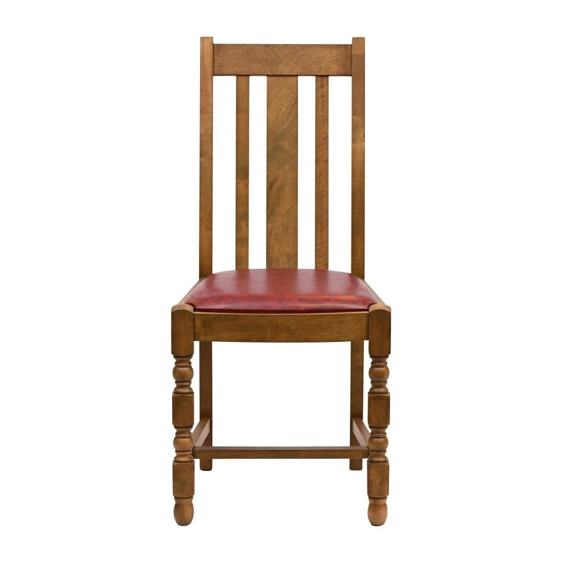 Thame Dining Chairs in Weathered Oak with Bison Bordeaux Seat (6 Pack) - Image 3