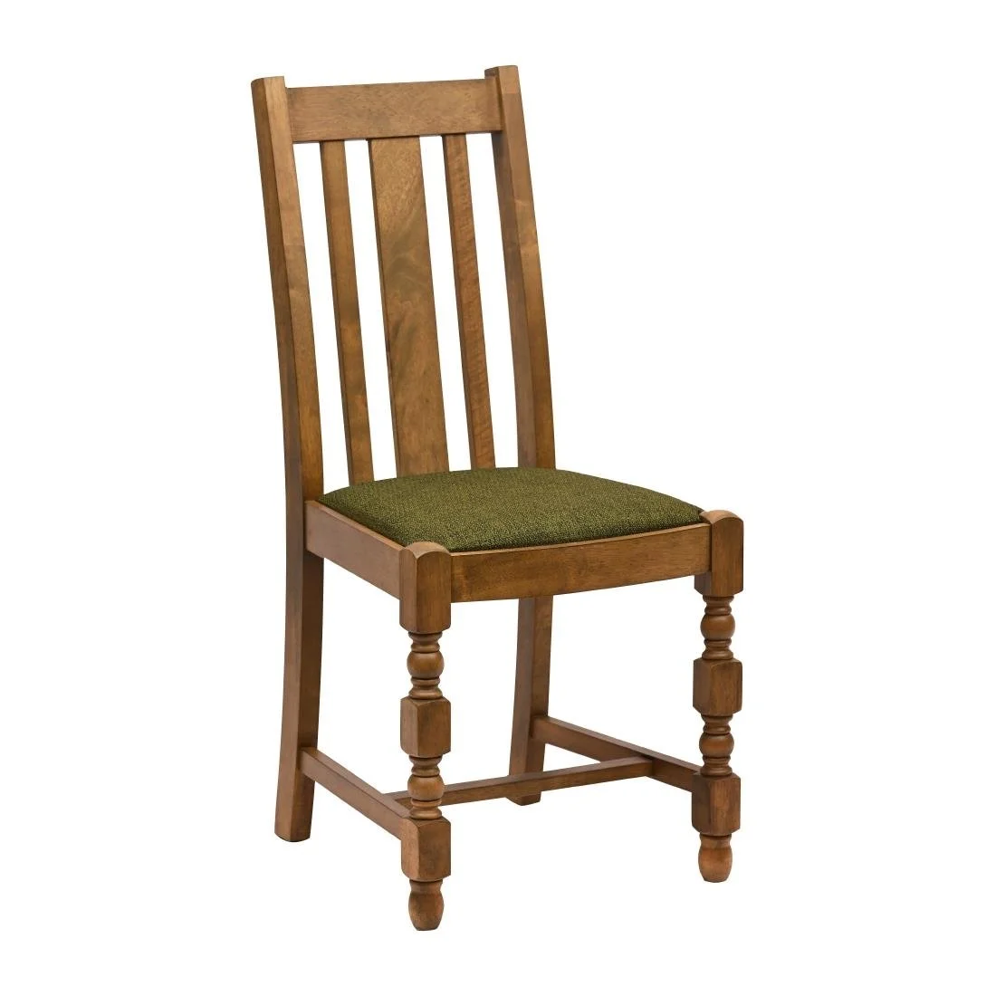 Thame Dining Chairs in Weathered Oak with Shetland Forest Seat (6 Pack) - Image 1