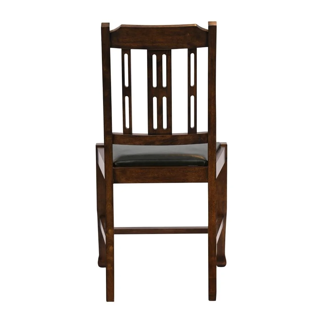 Lattice Back Dining Chairs in Vintage Wood with Bison Cedar Seat (6 Pack) - Image 2