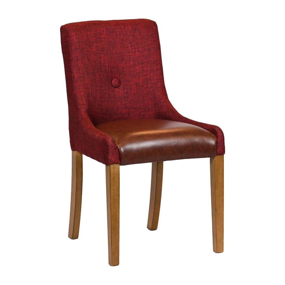 Bath Weathered Oak Dining Chairs with Scarlett Back & Espresso Seat (6 Pack) - Image 1