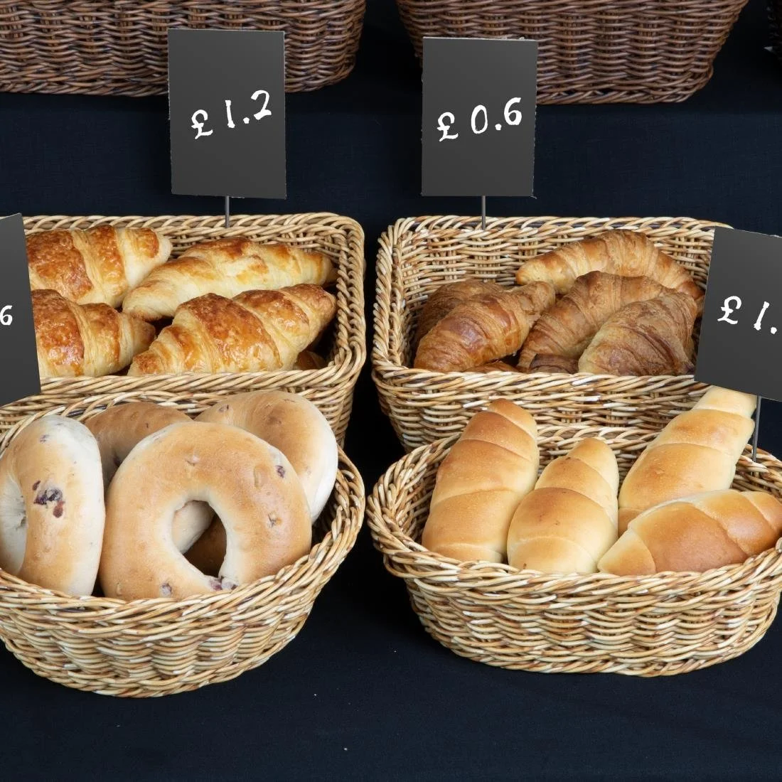 Olympia Polywicker Round Basket Light Brown 220mm - Image 6