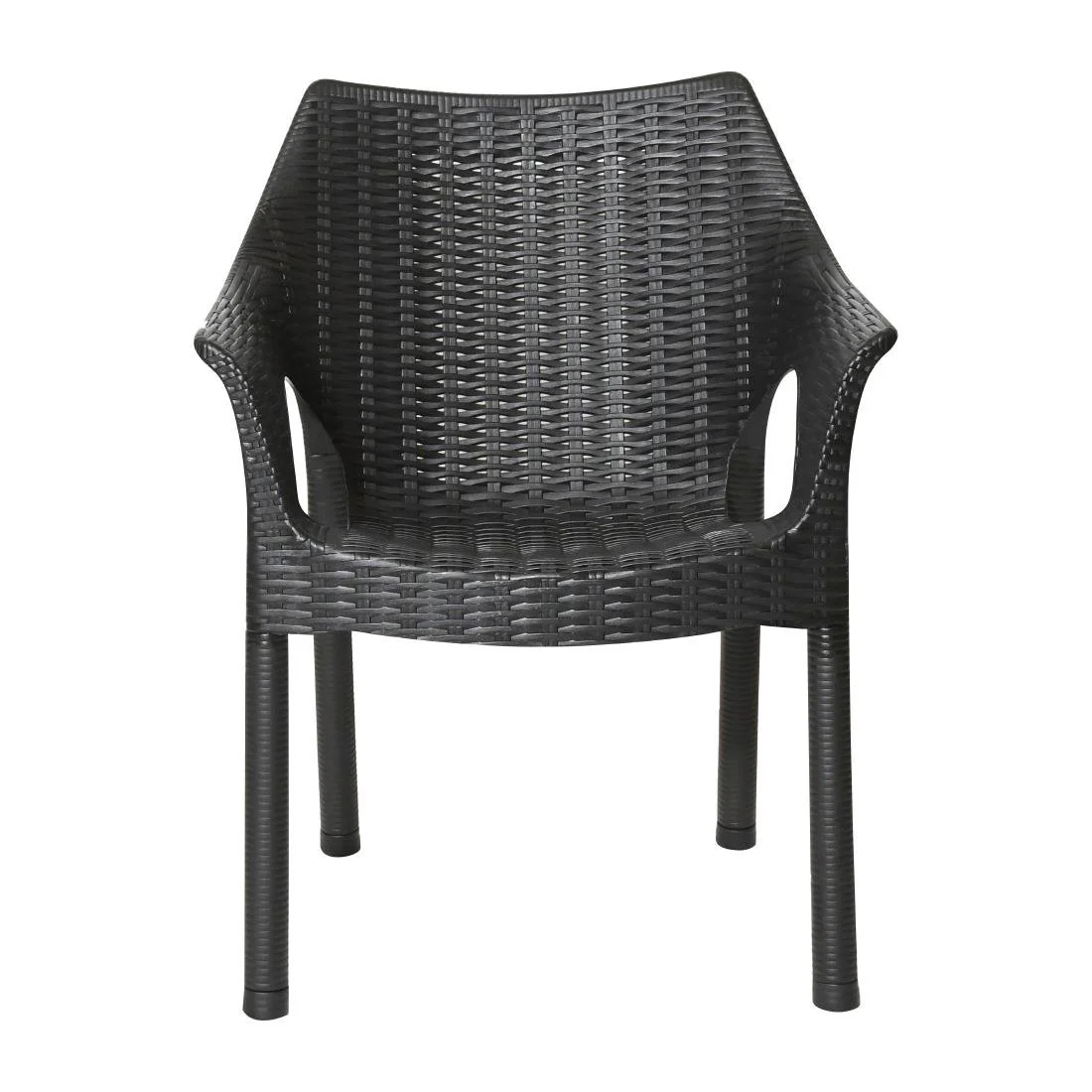 Bolero Elements Polypropylene Armchairs Black (4 Pack) - Image 2