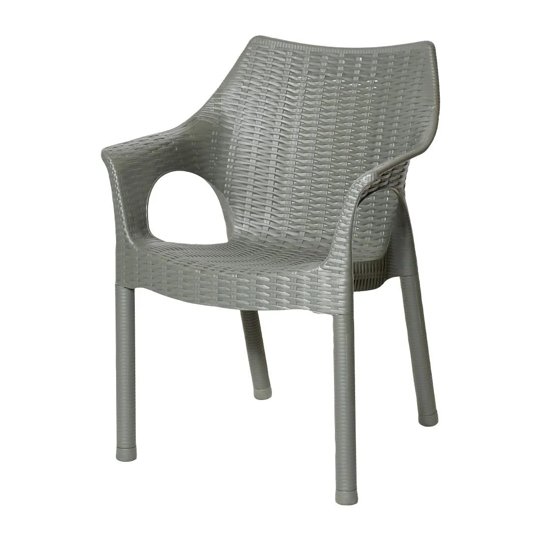 Bolero Elements Polypropylene Armchairs Olive Green (4 Pack) - Image 3