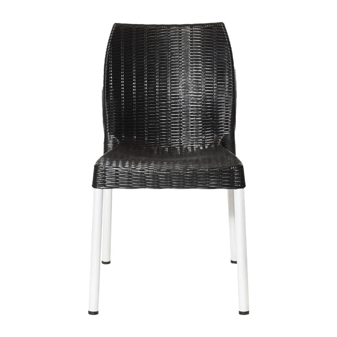 Bolero Elements Polypropylene Rattan Side Chairs Black (4 Pack) - Image 2