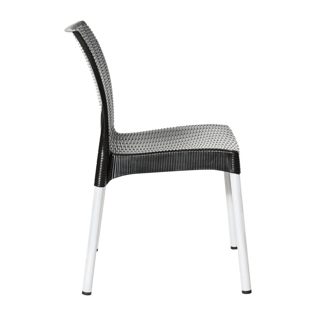 Bolero Elements Polypropylene Rattan Side Chairs Black (4 Pack) - Image 4