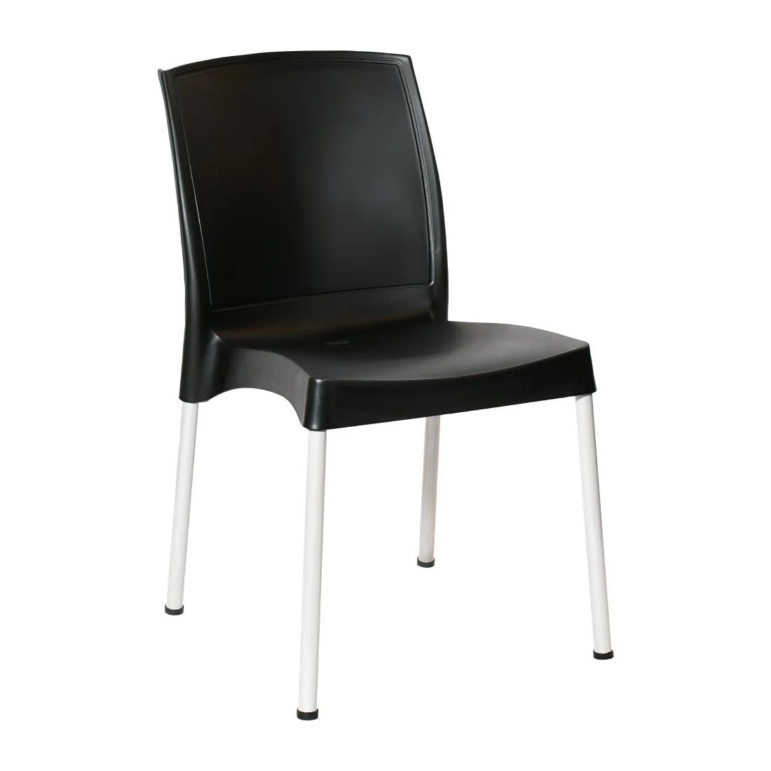 Bolero Elements Polypropylene Plain Side Chairs Black (4 Pack) - Image 1