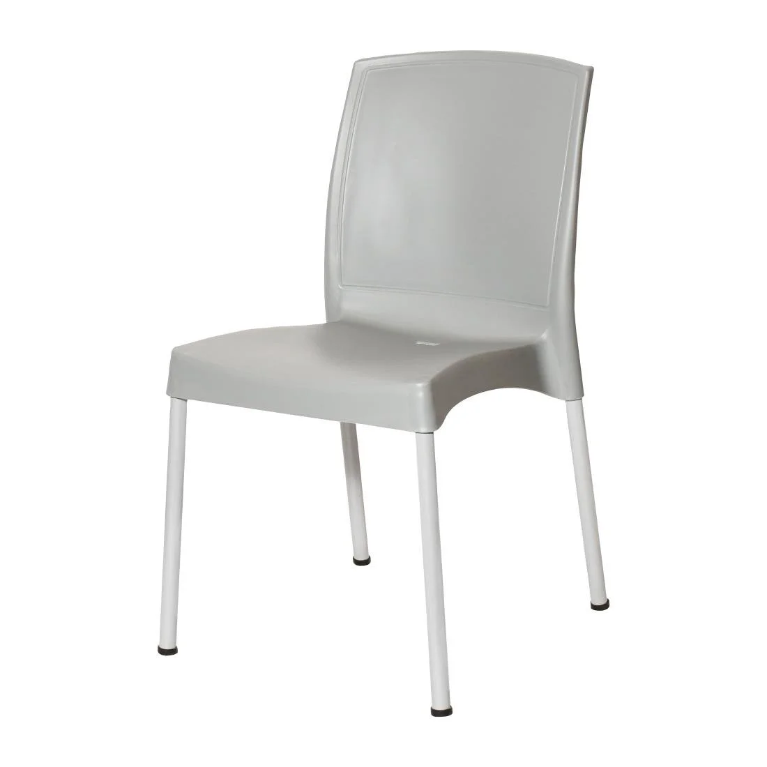 Bolero Elements Polypropylene Plain Side Chairs Grey (4 Pack) - Image 3