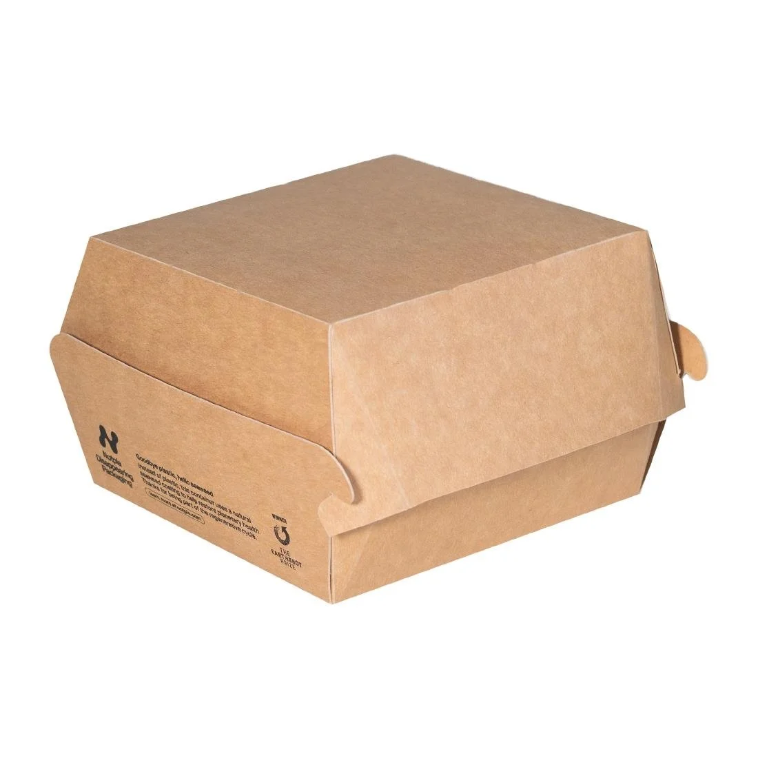 Notpla 6" Clamshell Burger Boxes - Kraft (300 Pack) - Image 1