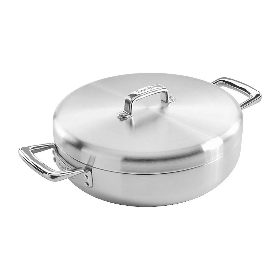 Samuel Groves Urban Stainless Steel Tri-Ply Chefs Pan with Lid 30cm - Image 1