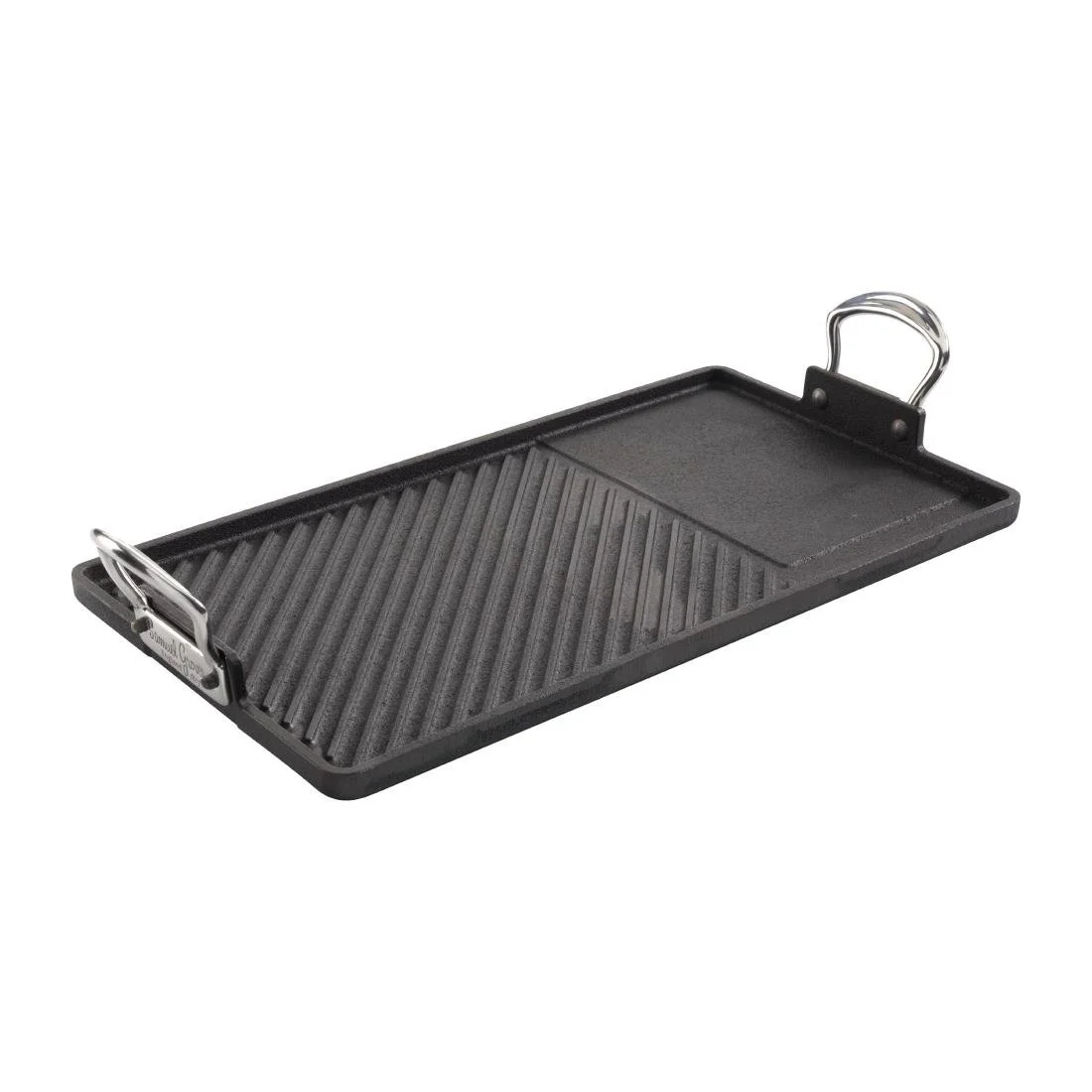 Samuel Groves Cast Iron Double Burner Griddle Pan 45x25cm - Image 1
