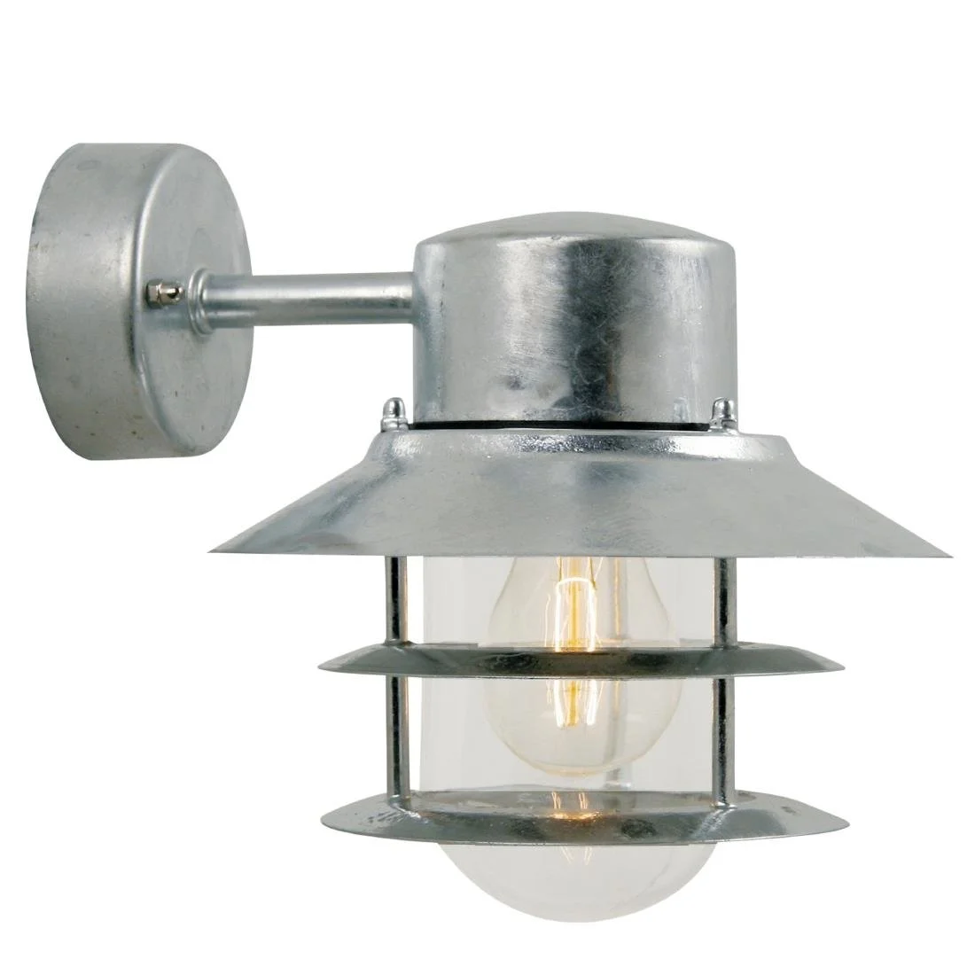 Nordlux Blokhus Down Outdoor Wall Light Galvanised - Image 1