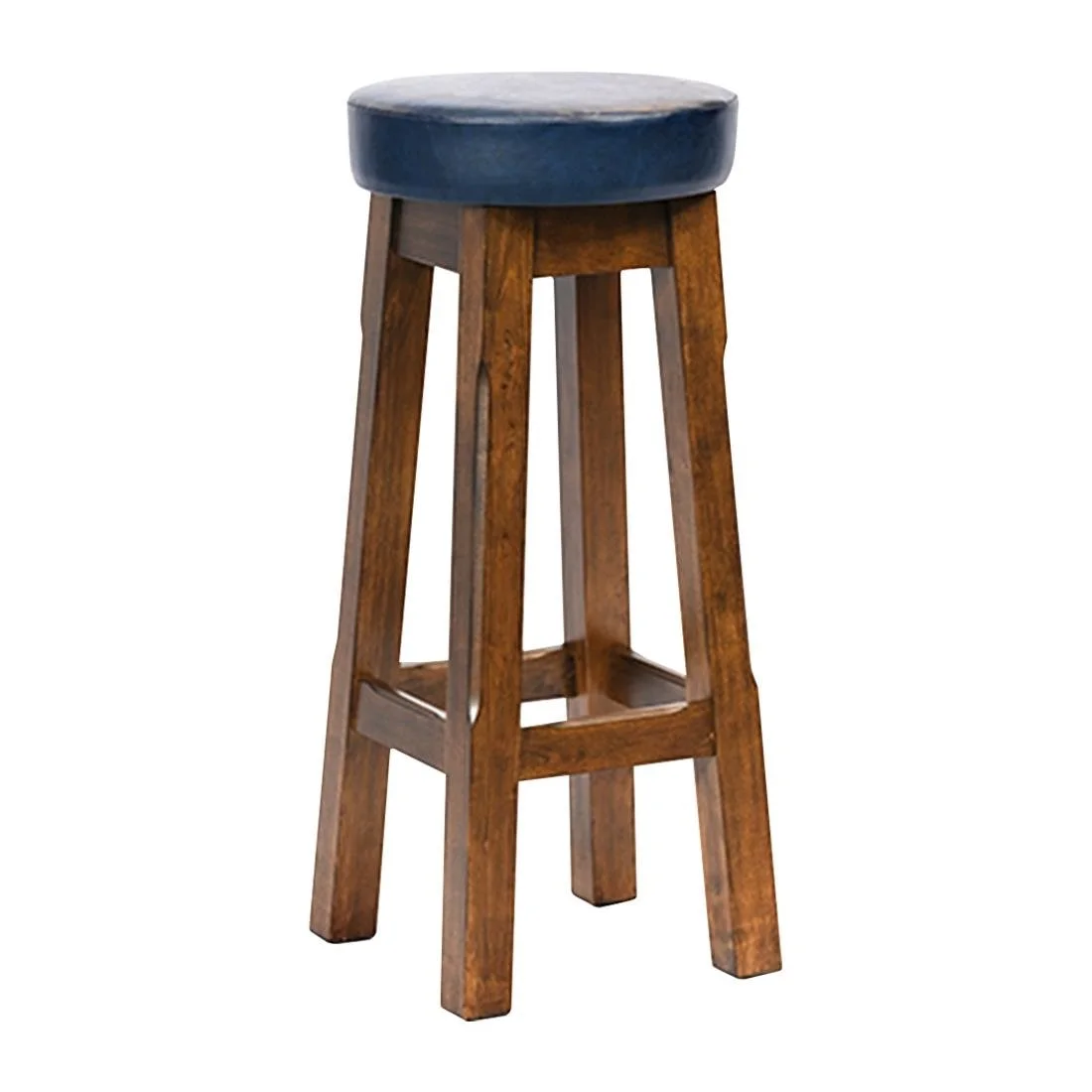 Everyday Wessex Vintage High Stool with Bison Midnight Seat (2 Pack) - Image 2