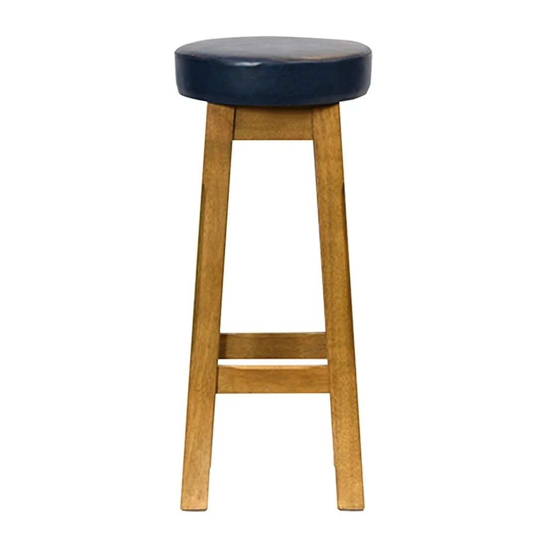Everyday Wessex Weathered Oak High Stool with Bison Midnight Seat (2 Pack) - Image 1