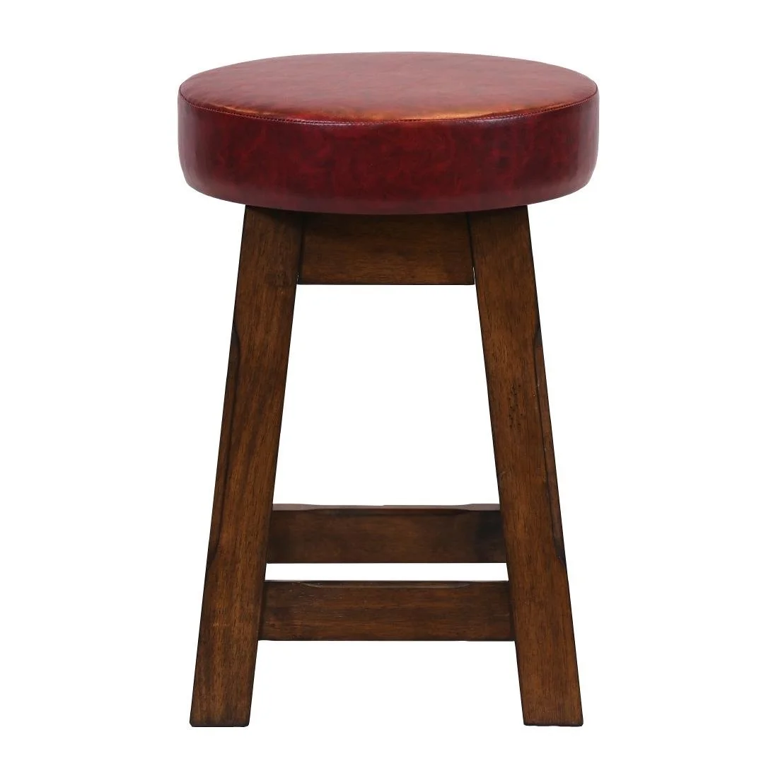 Everyday Wessex Vintage Low Stool with Bison Bordeaux Seat (2 Pack) - Image 2