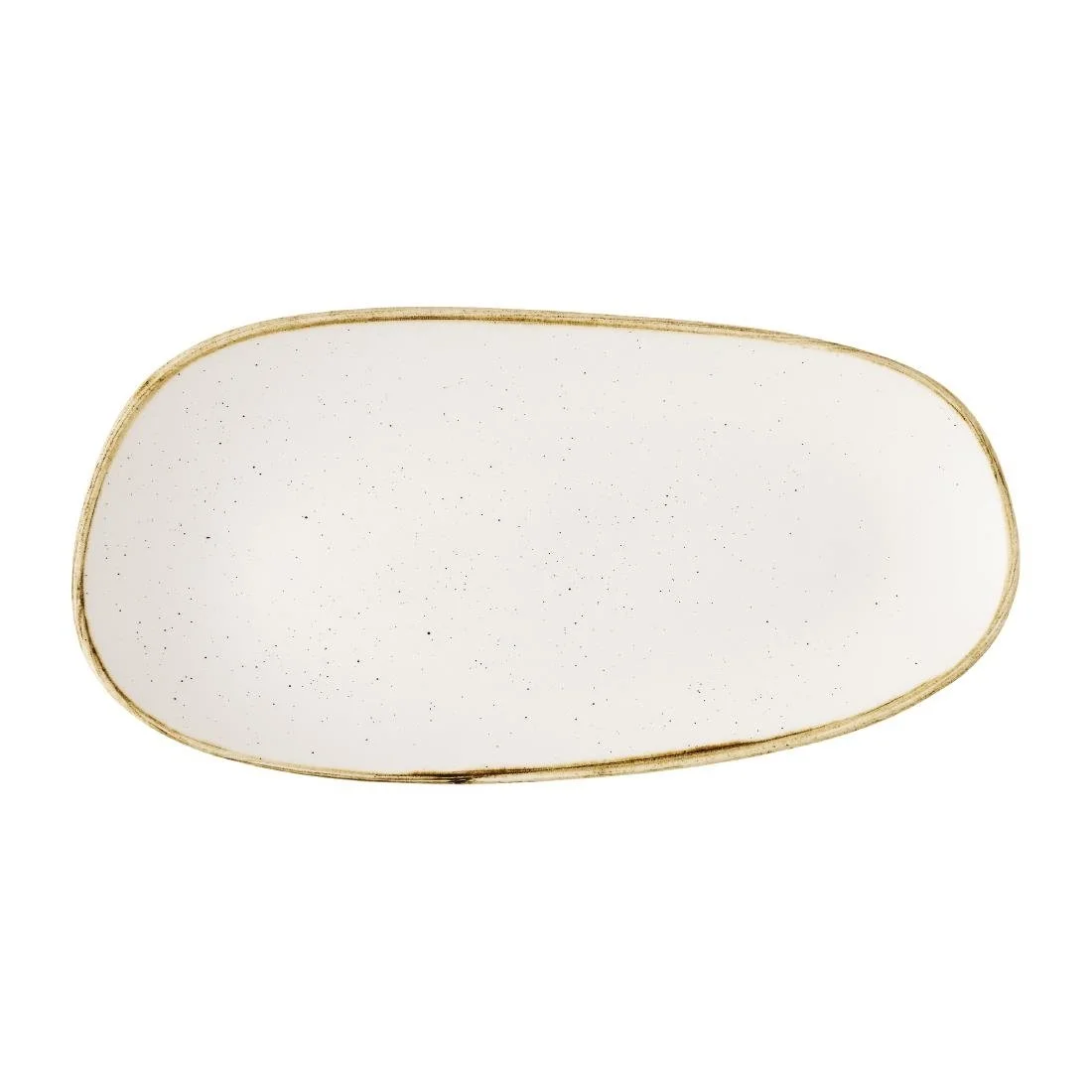 Churchill Stonecast Opal Oblong Plates Barley White 300x150mm (12 Pack) - Image 1