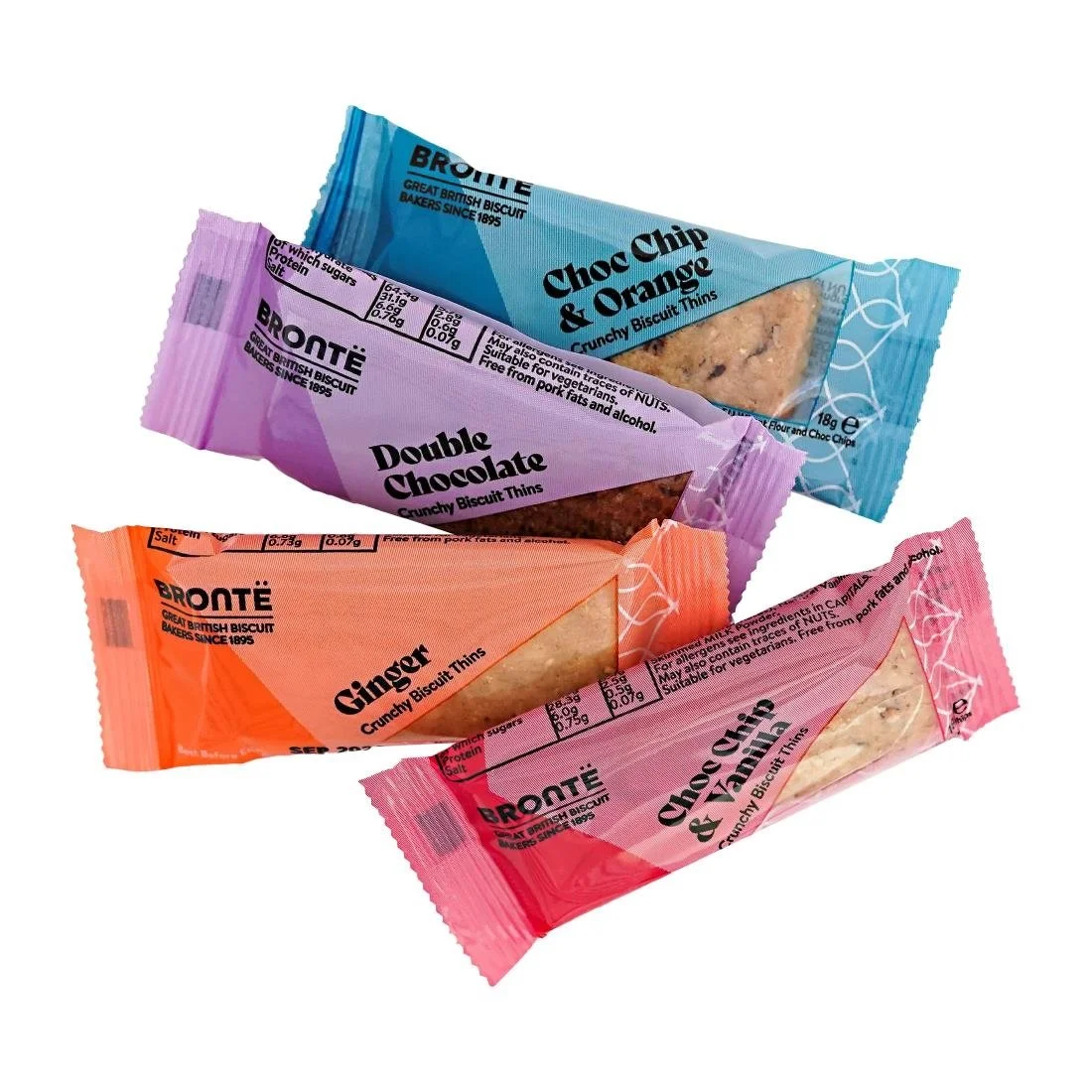 Bronte Thins Packs Assorted Biscuits 4 Varieties 18g (100 Pack) - Image 1