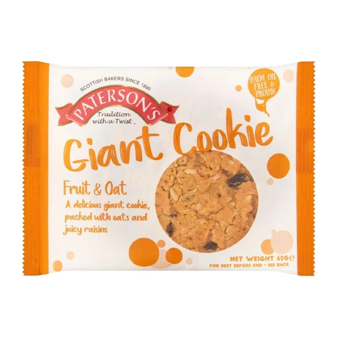 Paterson's Giant Fruity Oat Cookie 60g (18 Pack)