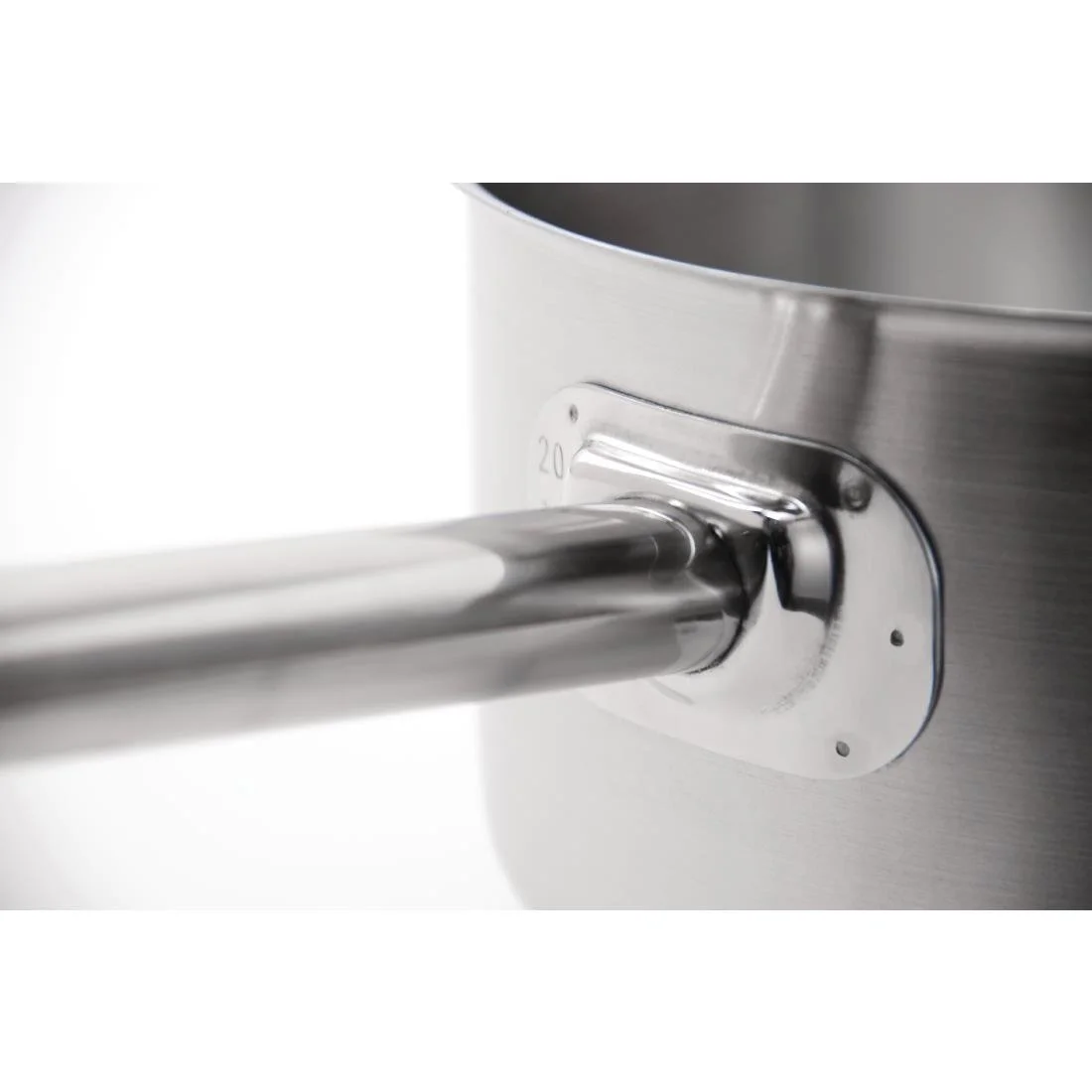 Vogue Stainless Steel Saucepan with Lid 24cm - Image 3