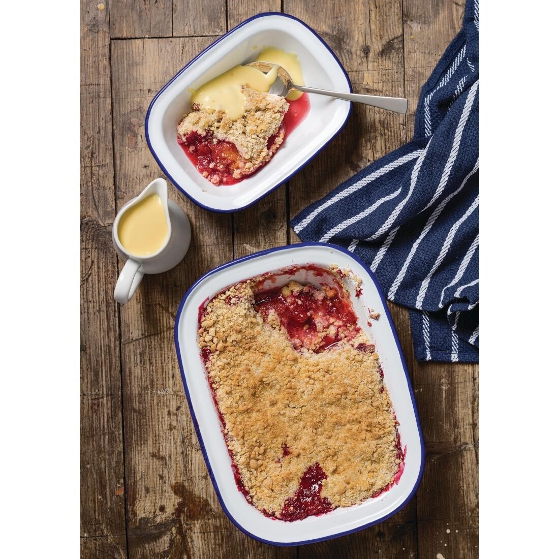 Olympia Enamel Dishes Rectangular 280 x 190mm